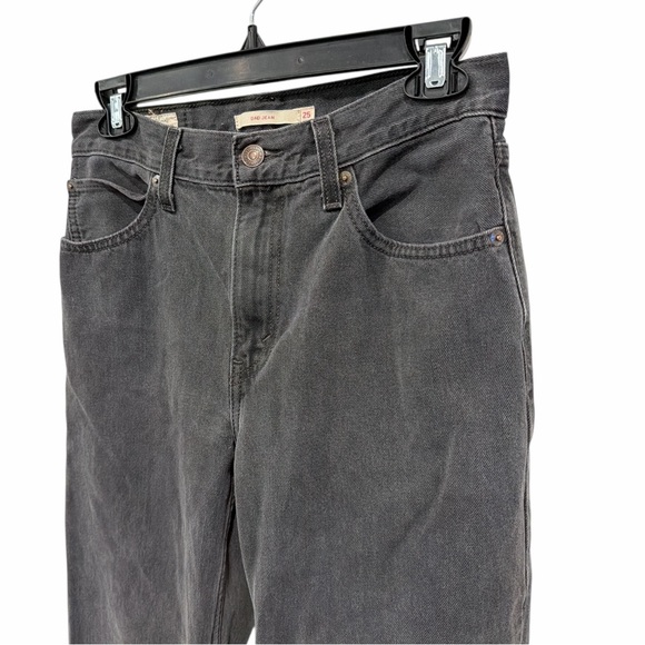 Levi’s Dad Jeans 25 Baggy Straight Leg Washed Black High Rise Utility Denim - Picture 3 of 9